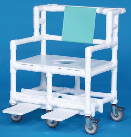 Shower Chair ipu Fixed Arms PVC Frame Mesh Backrest