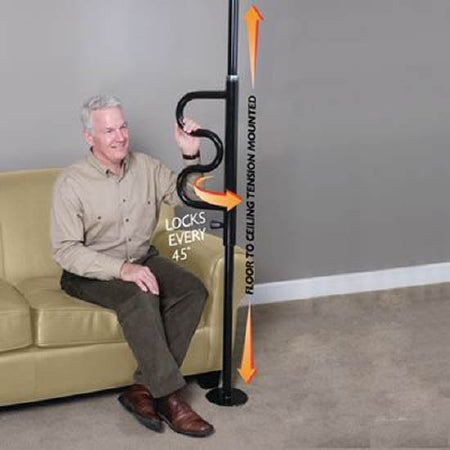 Security Pole / Grab Bar White