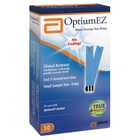 Blood Glucose Test Strips Optium EZ 50 Strips per Pack