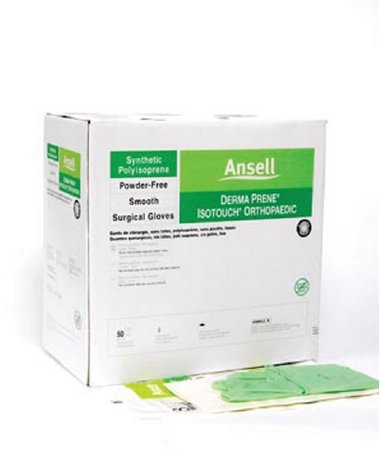Surgical Glove GAMMEX Non-Latex PI Ortho  Sterile Polyisoprene Standard Cuff Length Micro-Textured Light Green Chemo Tested