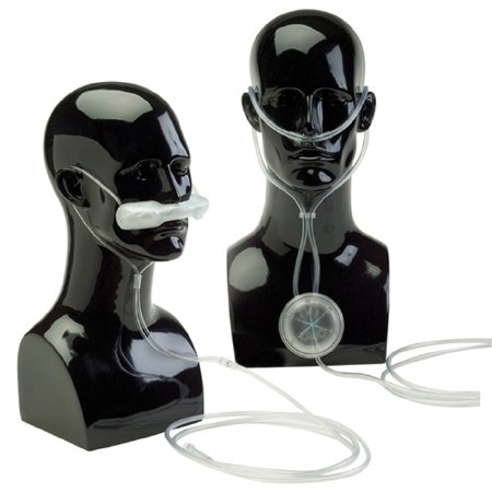 ETCO2 Nasal Sampling Cannula with O2 Delivery Oxymizer Adult Mustache Style Nasal Prong 6 Foot O2 Line