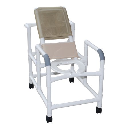 Shower Chair MJM International PVC Frame Reclining Backrest 20 Inch Internal Seat Width / 24 Inch External Seat Width 325 lbs. Weight Capacity