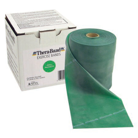 Exercise Resistance Band TheraBand Green 5 Inch X 50 Yard Heavy Resistance