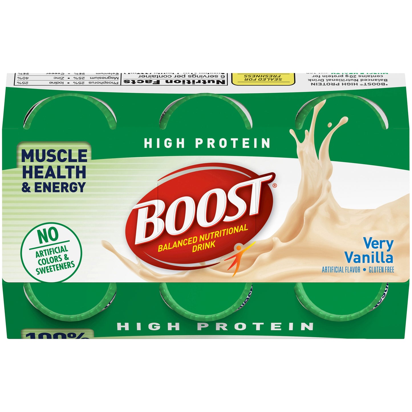 Boost High Protein Oral Nutritional Supplement Very Vanilla 8 oz Bottle