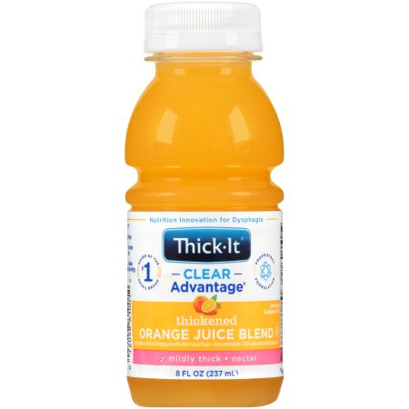 Thickened Beverage Thick-It Clear Advantage 8 or 64 oz. Bottle Orange Flavor Liquid IDDSI Level 2 Mildly Thick
