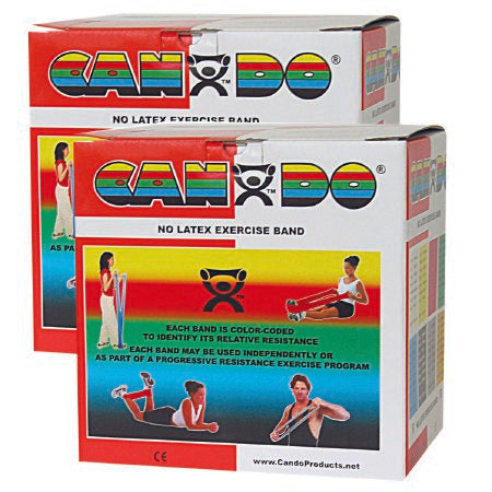Exercise Resistance Band CanDo Red 5 Inch X 50 Yard Light Resistance