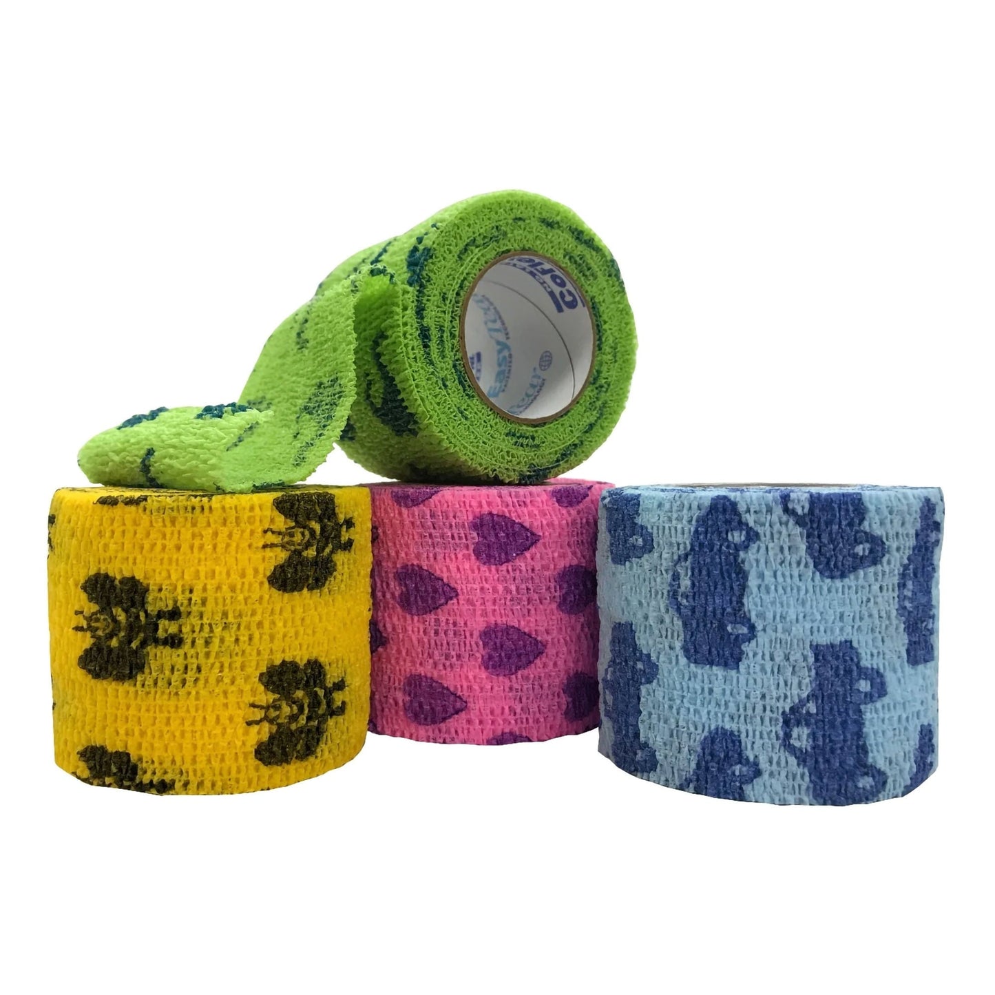 CoFlex Cohesive Bandage 2 Inch x 5 Yard Kid Design Self-Adherent NonSterile