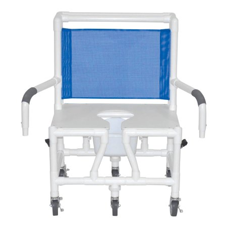Shower Chair 100 Series Swing-Away Arms PVC Frame Mesh Backrest 26 Inch Seat Width 600 lbs. Weight Capacity