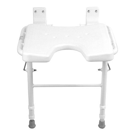 Shower Chair HealthSmart Without Arms Steel Frame Without Backrest 16-1/4 Inch Seat Width 250 lbs. Weight Capacity