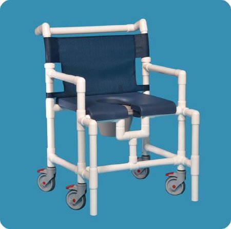 Commode / Shower Chair ipu Fixed Arms PVC
