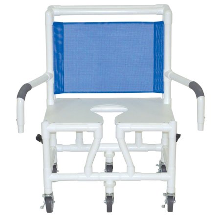 Shower Chair MJM International Drop Arms PVC Frame 600 lbs. Weight Capacity