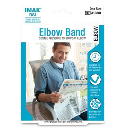 Elbow Band IMAK RSI One Size Fits Most Buckle and hook and loop strap Left or Right Arm Black