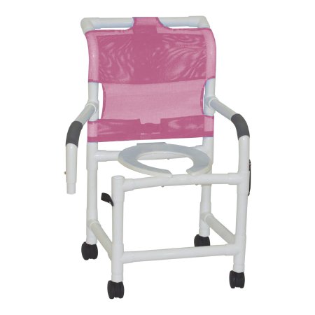 Shower Chair MJM International Drop Arms PVC Frame 300 lbs. Weight Capacity