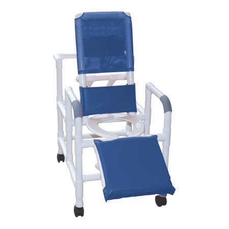Shower Chair MJM International Fixed Arms PVC Frame Reclining