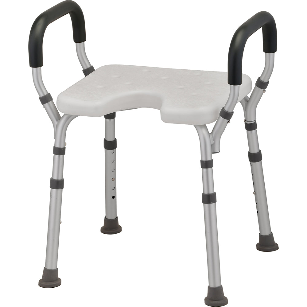 Bath Seat With Arms & U-shaped Cutout
