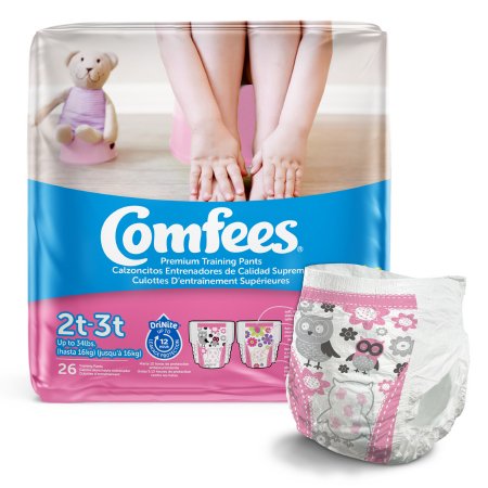 Comfees Toddler Training Pants, Pull On with Tear Away Seams, Disposable, Moderate Absorbency