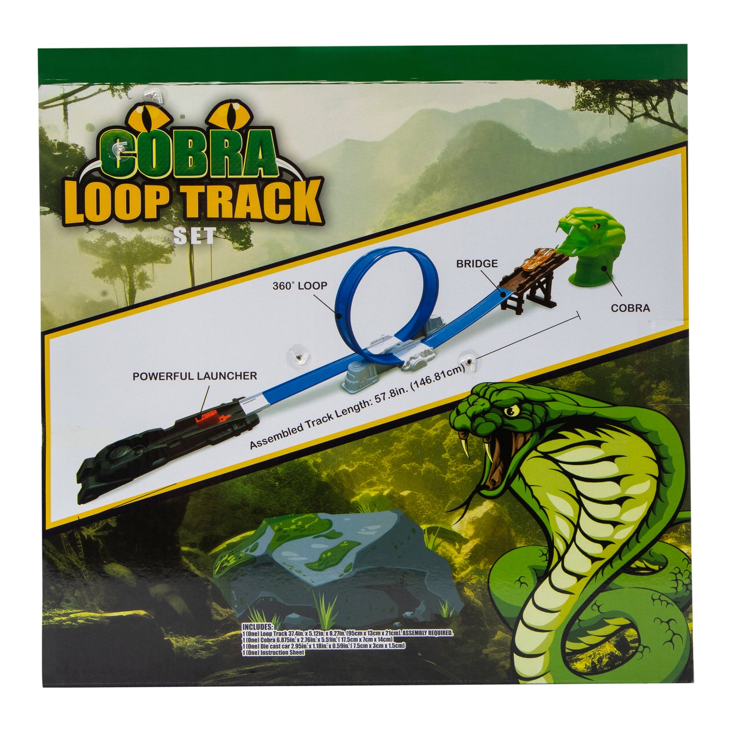 Cobra Launcher Loop Track Set – High-Speed Diecast Car Launcher with Loop Track