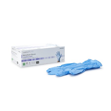 Exam Glove McKesson Confiderm 6.5CX NonSterile Nitrile Extended Cuff Length Textured Fingertips Blue Chemo Tested