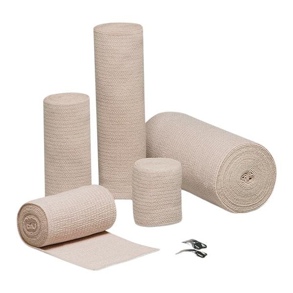 REB Elastic Stretch Bandage 4 Inch x 5 Yard Sterile with Clip Closure