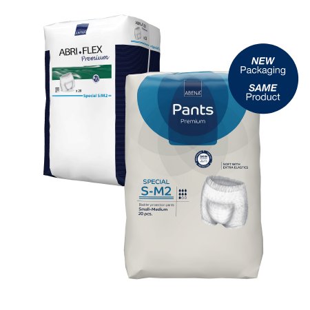 Unisex Adult Absorbent Underwear Abri-Flex Special Pull On with Tear Away Seams Small / Medium Disposable Moderate Absorbency