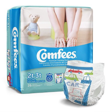 Comfees Toddler Training Pants, Pull On with Tear Away Seams, Disposable, Moderate Absorbency