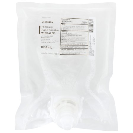 Hand Sanitizer with Aloe McKesson 1,000 mL Ethyl Alcohol Foaming Dispenser Refill Bag