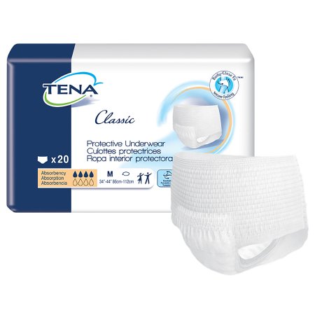 Unisex Adult Absorbent Underwear TENA Classic Pull On with Tear Away Seams X-Large Disposable Moderate Absorbency