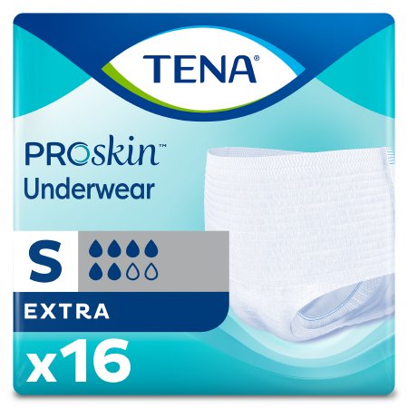 Unisex Adult Absorbent Underwear TENA ProSkin Extra Protective Pull On with Tear Away Seams Medium Disposable Moderate Absorbency