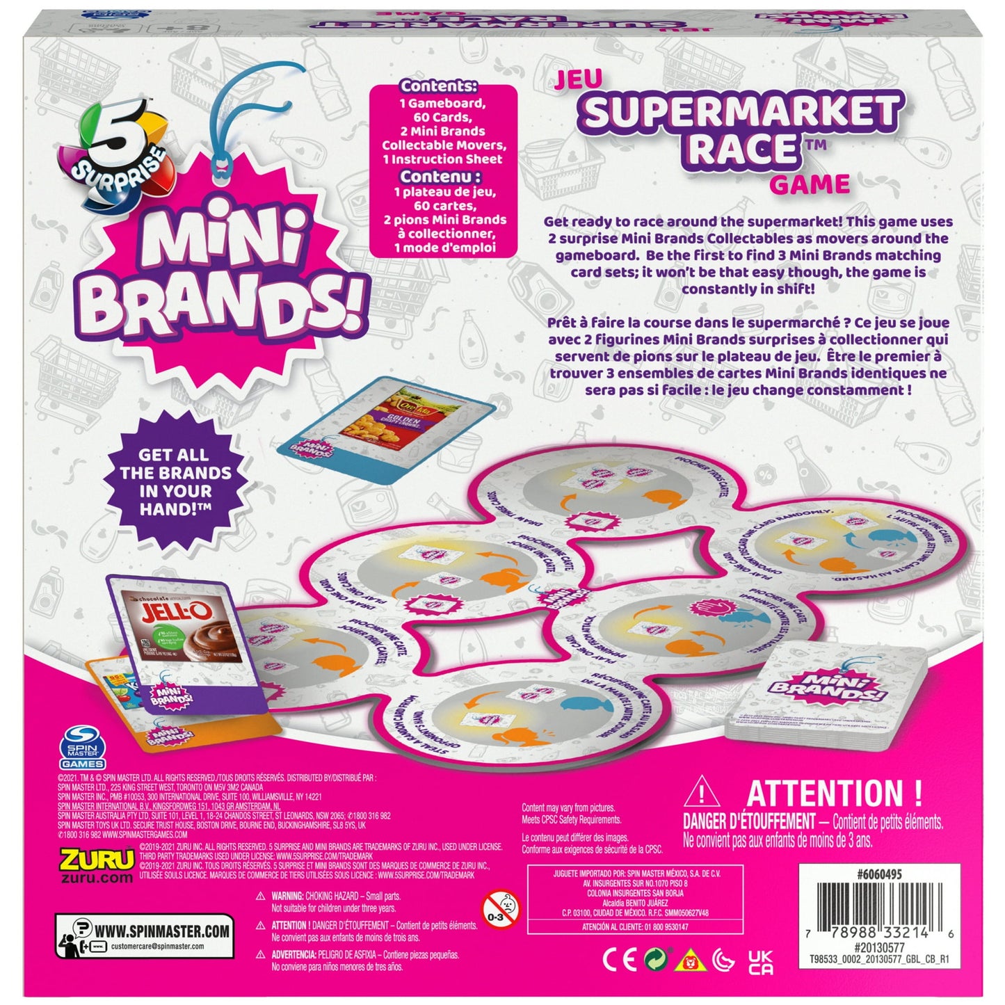 5 Surprise Mini Brands Supermarket Race Board Game