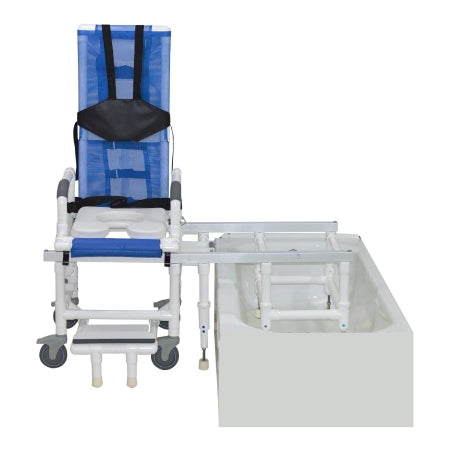 Bath Bench 100 Series Drop Arms Plastic Frame With Backrest 23 Inch Seat Width 300 lbs. Weight Capacity