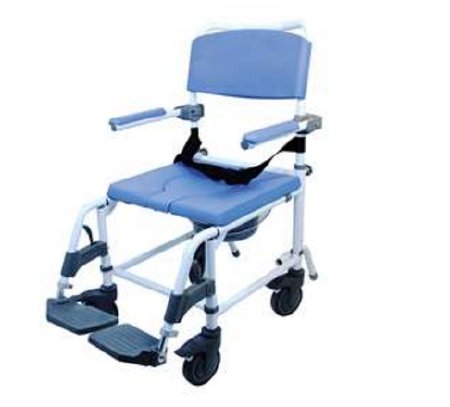 Commode / Shower Chair Healthline EZee Life Padded Flip-Back Arms Aluminum Frame Padded Backrest