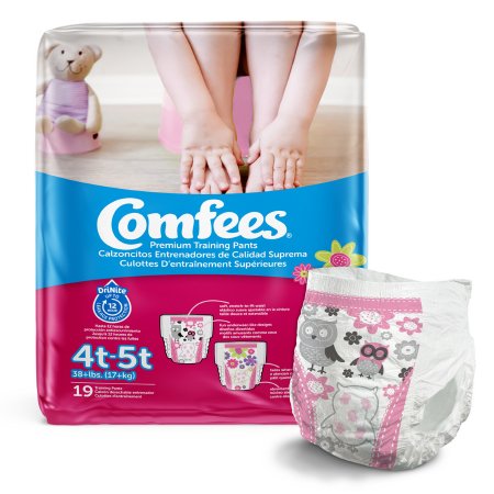 Comfees Toddler Training Pants, Pull On with Tear Away Seams, Disposable, Moderate Absorbency