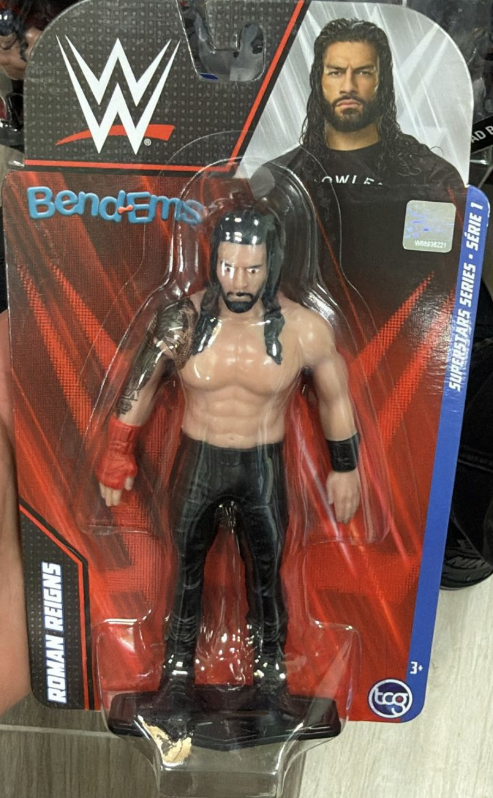 Bend-Ems WWE Superstars Roman Reigns Action Figure – Flexible Toy
