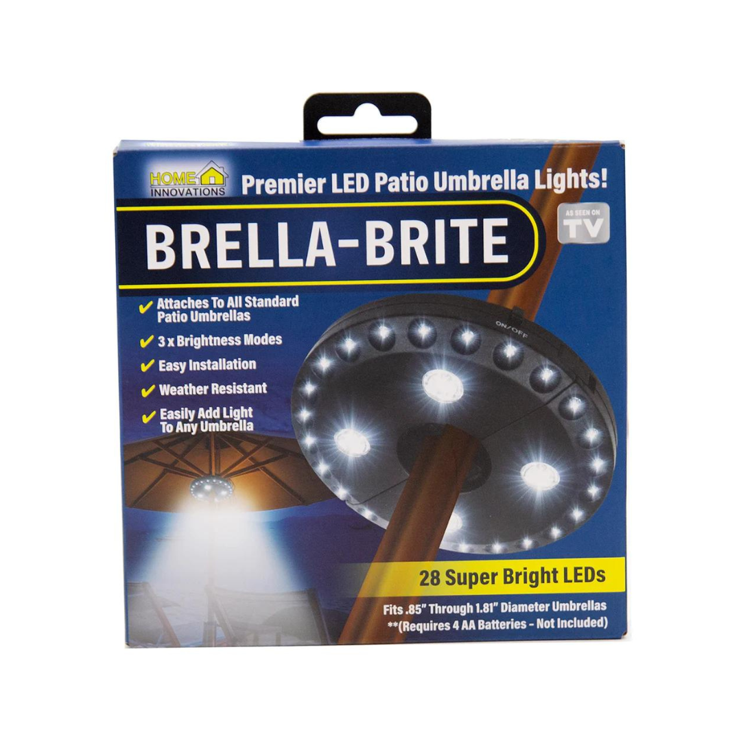 add leds to patio umbrella Illuminate Your Evenings Brella-Brite Patio Umbrella Light with 28 Sup – Curemed Rx Pharmacy and Pharmacy Supplies