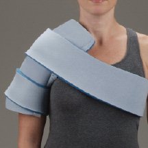 Hot / Cold Therapy Wrap DeRoyal Shoulder 13 X 47 Inch Laminated Foam / Plastic / Gel Reusable