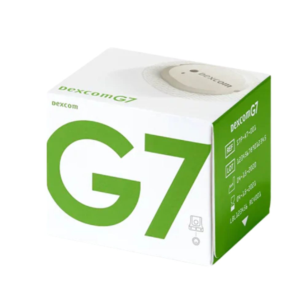 Dexcom G7 Sensor/Transmitter Kit Retail Package for Discreet and Advanced Glucose Monitoring (1/Box)
