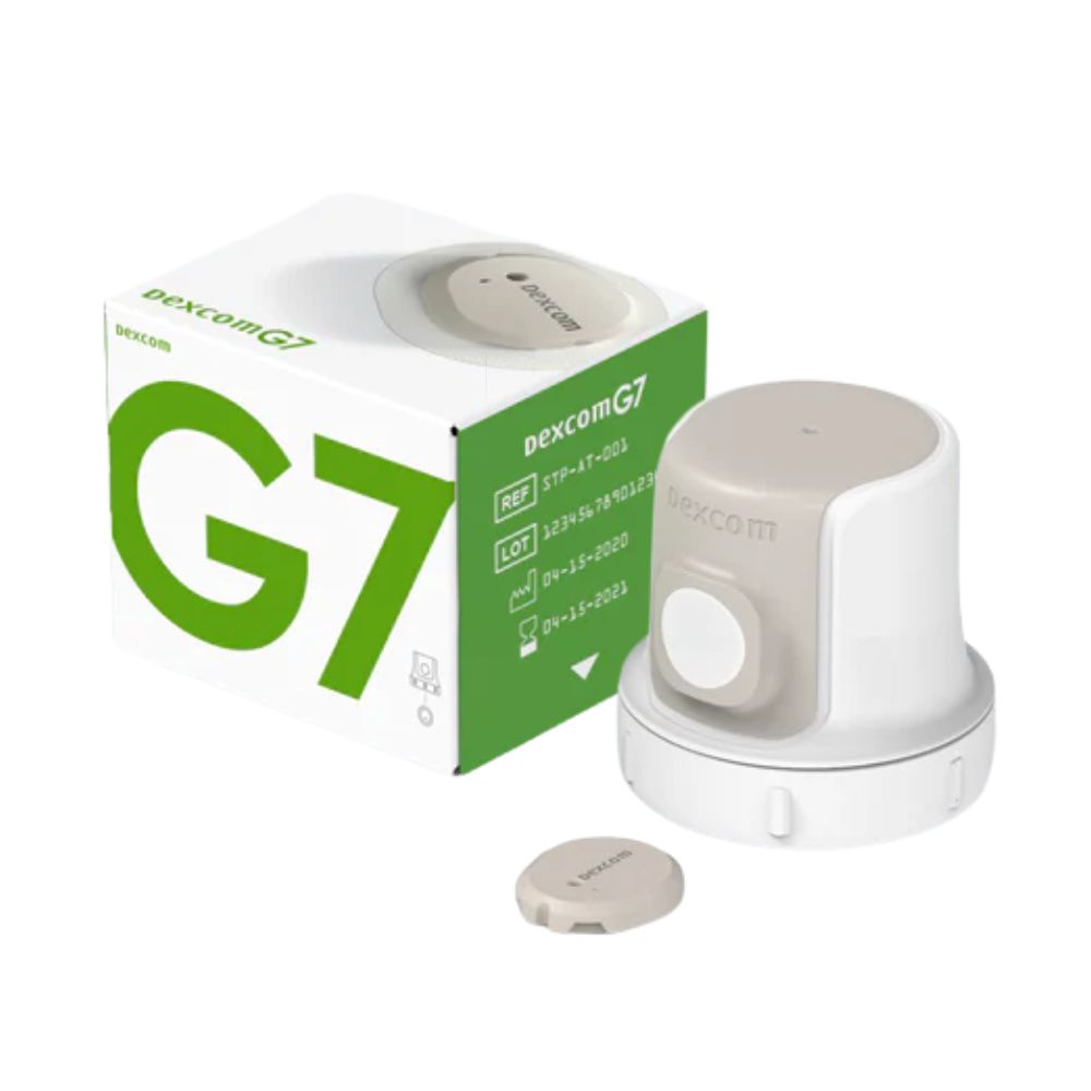 Dexcom G7 Sensor/Transmitter Kit Retail Package for Discreet and Advanced Glucose Monitoring (1/Box)