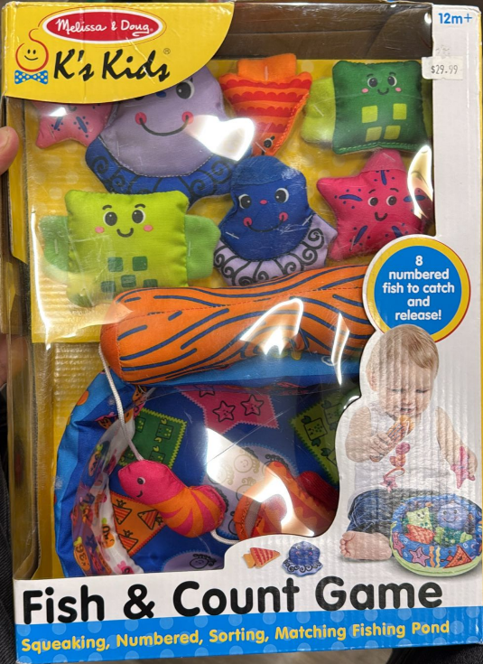 Melissa & Doug K’s Kids Fish & Count Learning Game – Preschool Fishing Toy with Numbers & Shapes