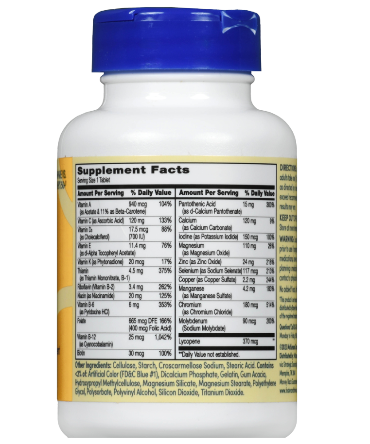 One Daily Men's 50+ Gluten Free Multivitamin Foster and Thrive