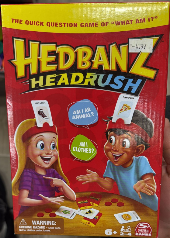 Hedbanz Headrush Picture Guessing Game – Family Board Game for Kids Ages 6+