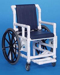 Shower Chair ipu Swing-Away Arm - Left PVC Frame Padded Backrest 17 Inch Seat Width 300 lbs. Weight Capacity