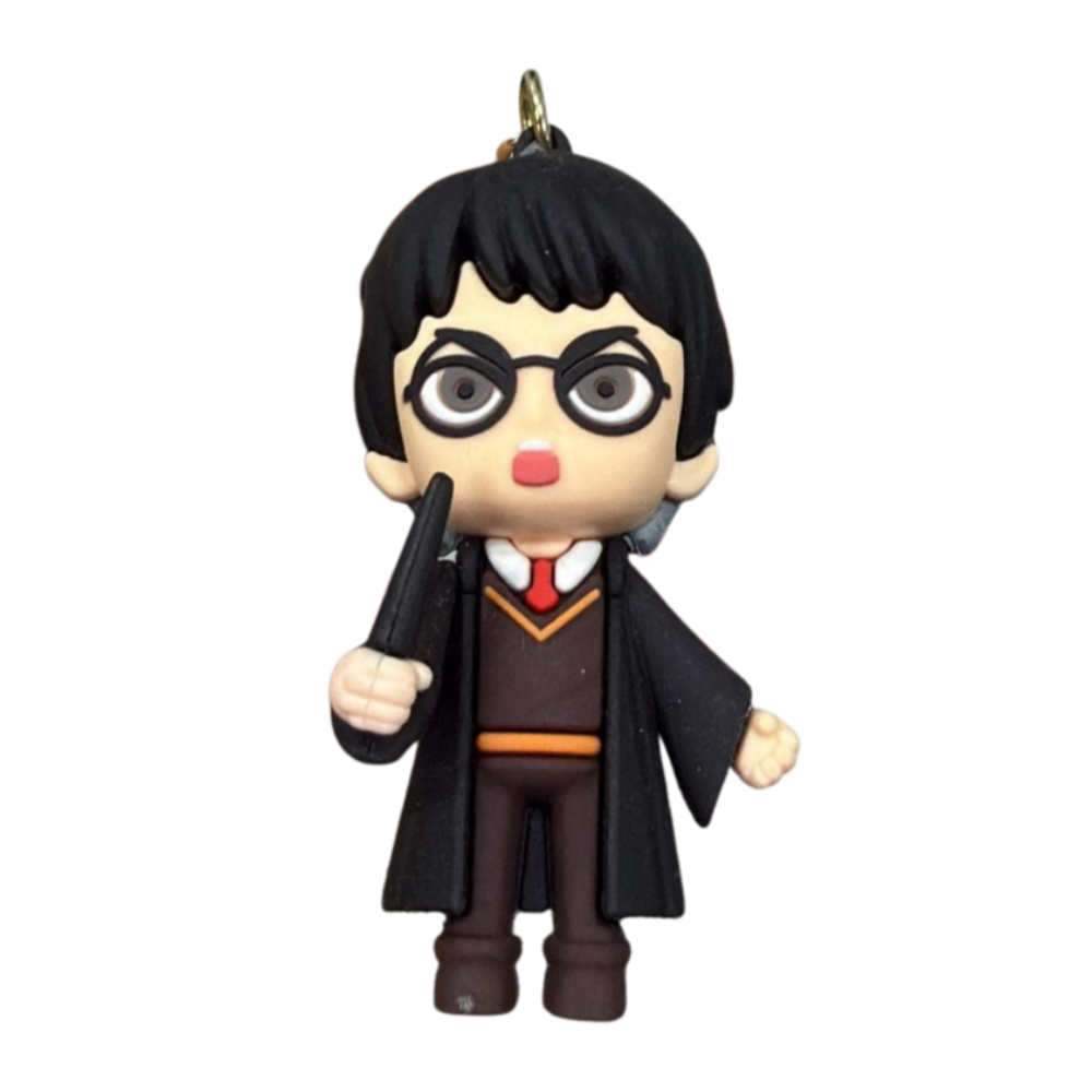 Harry Potter Inspired Chibi 3D Rubber Keychain – Gryffindor Uniform Collectible