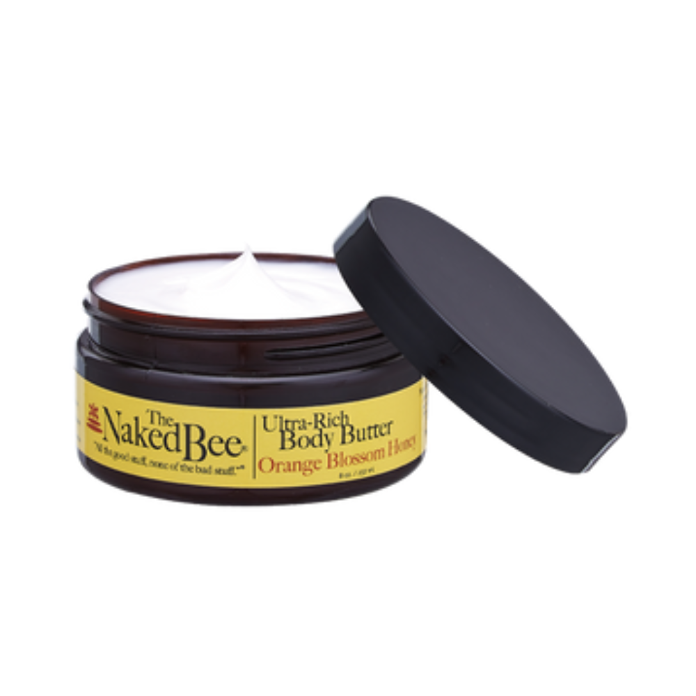 The Naked Bee Ultra-Rich Body Butter 8 oz Hydrating Shea Butter Cream