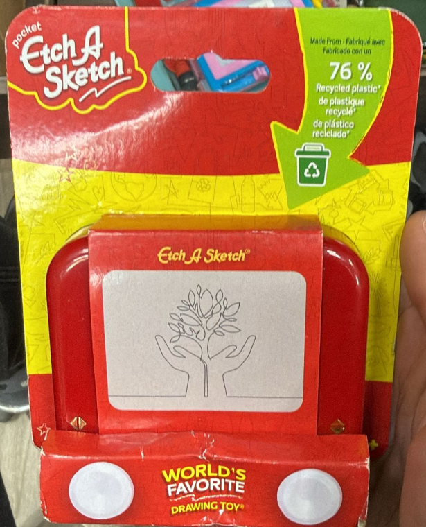 Pocket Etch A Sketch – World’s Favorite Drawing Toy, Sustainable Magic Screen, Ages 3+