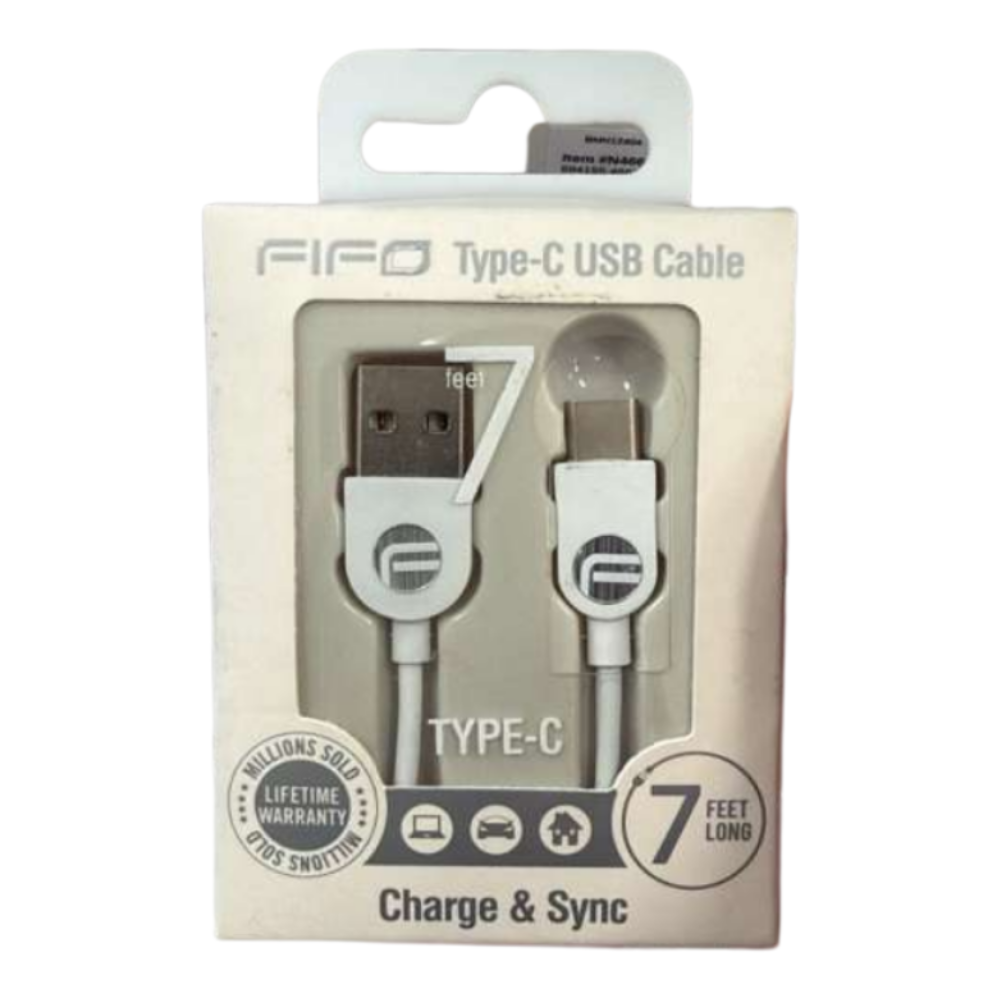 FIFO USB-A to USB-C Cable – 7 ft Charge & Sync