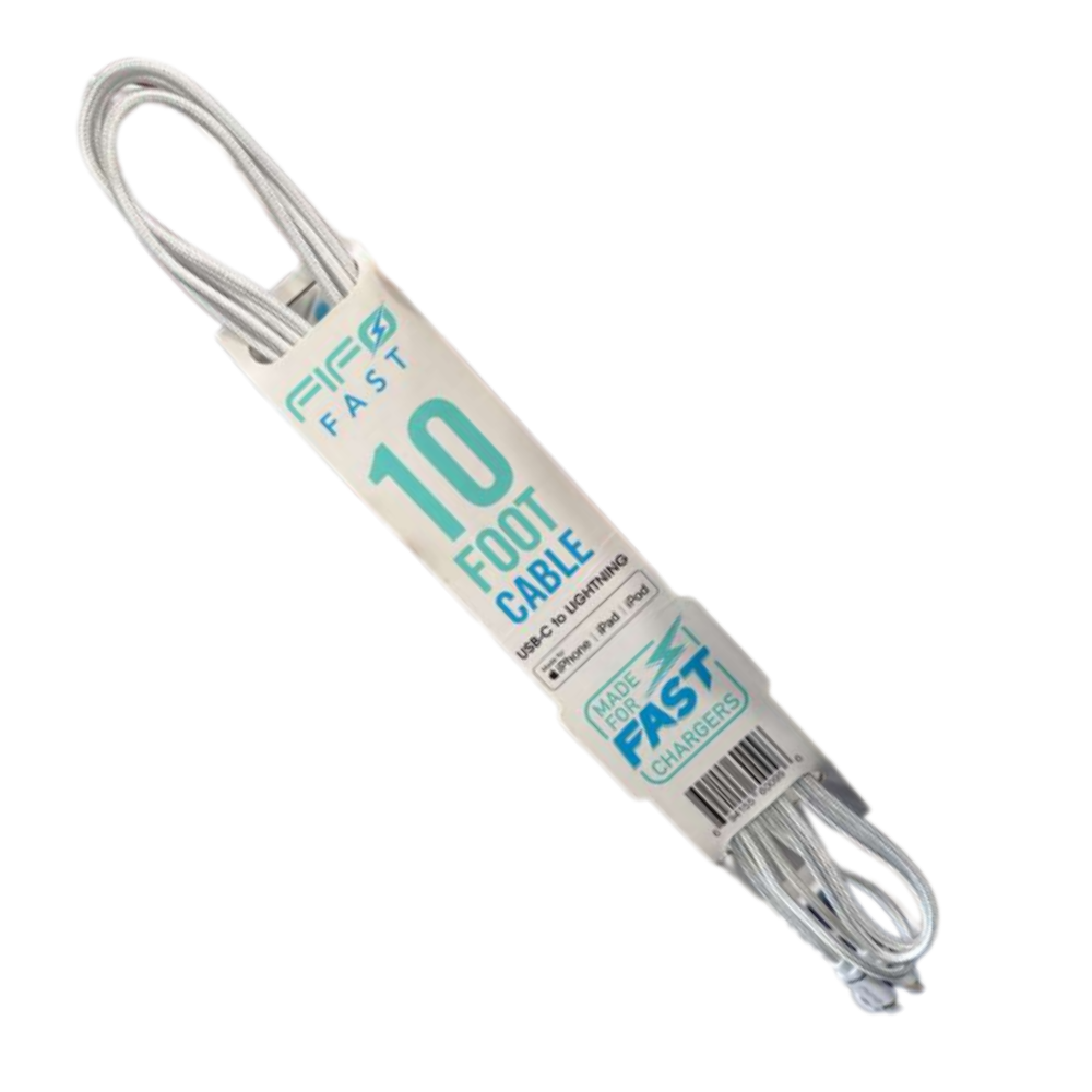 FIFO FAST 10-Foot USB-C to Lightning Cable – Fast Charge