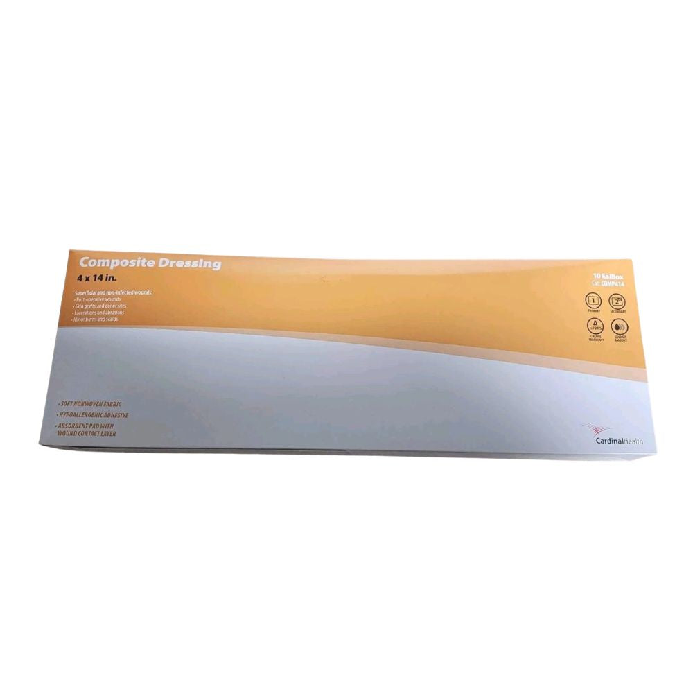 Cardinal Health Composite Adhesive Island Dressing 4 x 14 Inch Sterile Wound Dressing