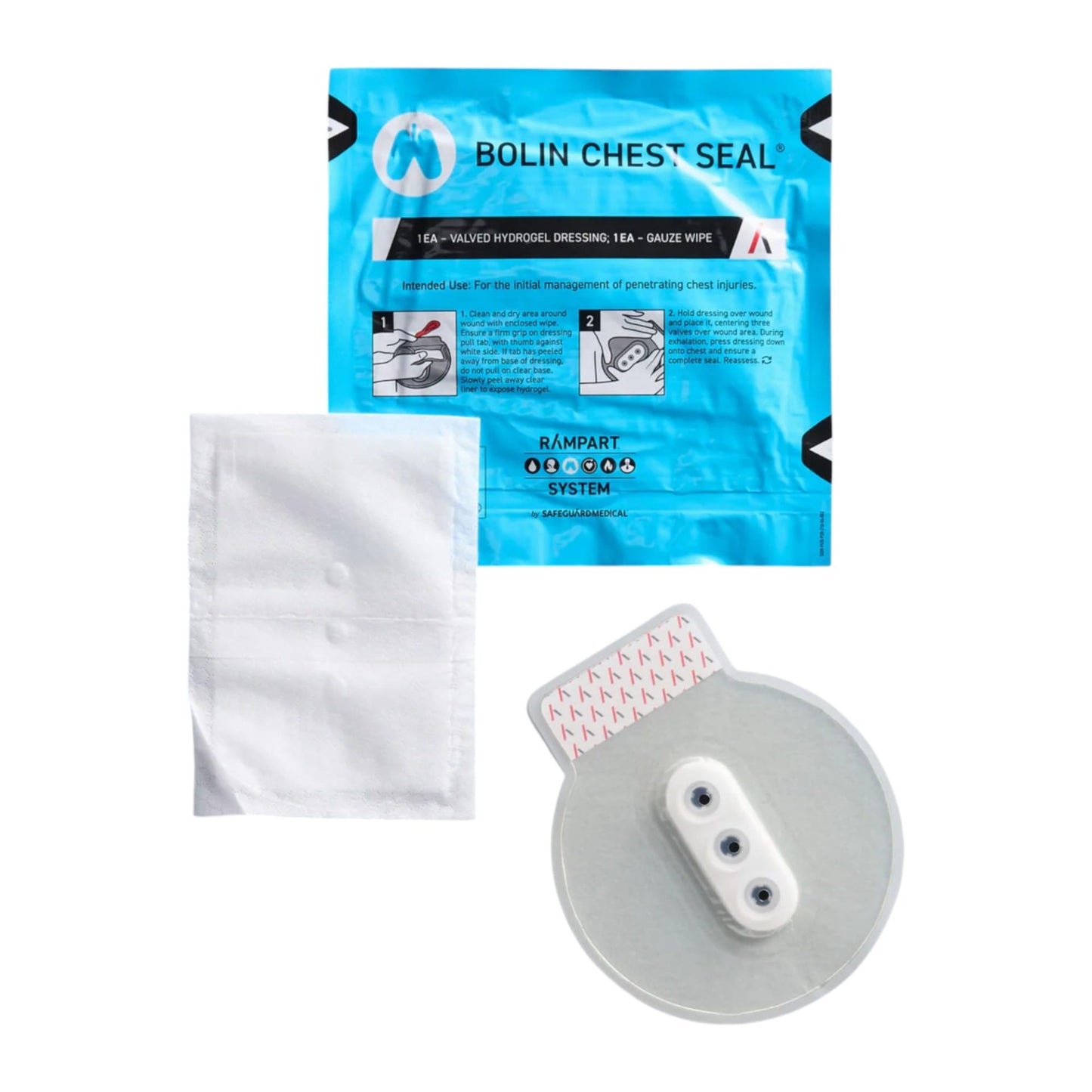 BCS Chest Wound Seal, 6 Inch Diameter, Sterile – 1 per Pack