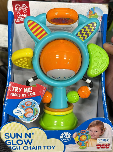 Sun N’ Glow Highchair Toy – Color-Changing Sunflower Rattle for Babies