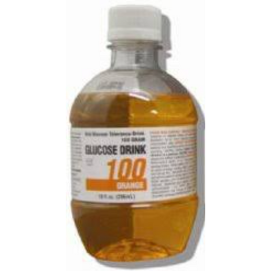 Glucose Tolerance Beverage Trutol Orange 100 Gram 10 oz. per Bottle